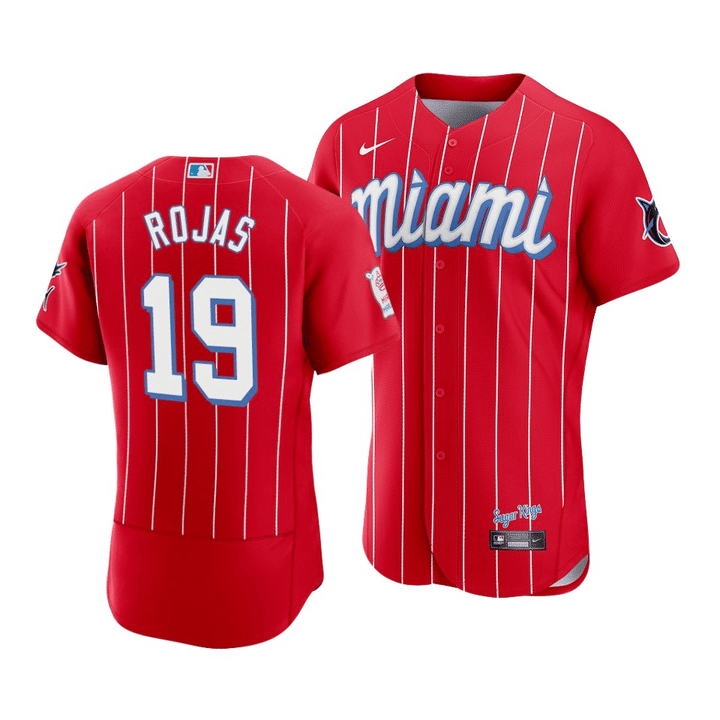 Men's Miami Marlins #19 Jorge Alfaro 2021 Red City Connect Flex Base Stitched Jersey